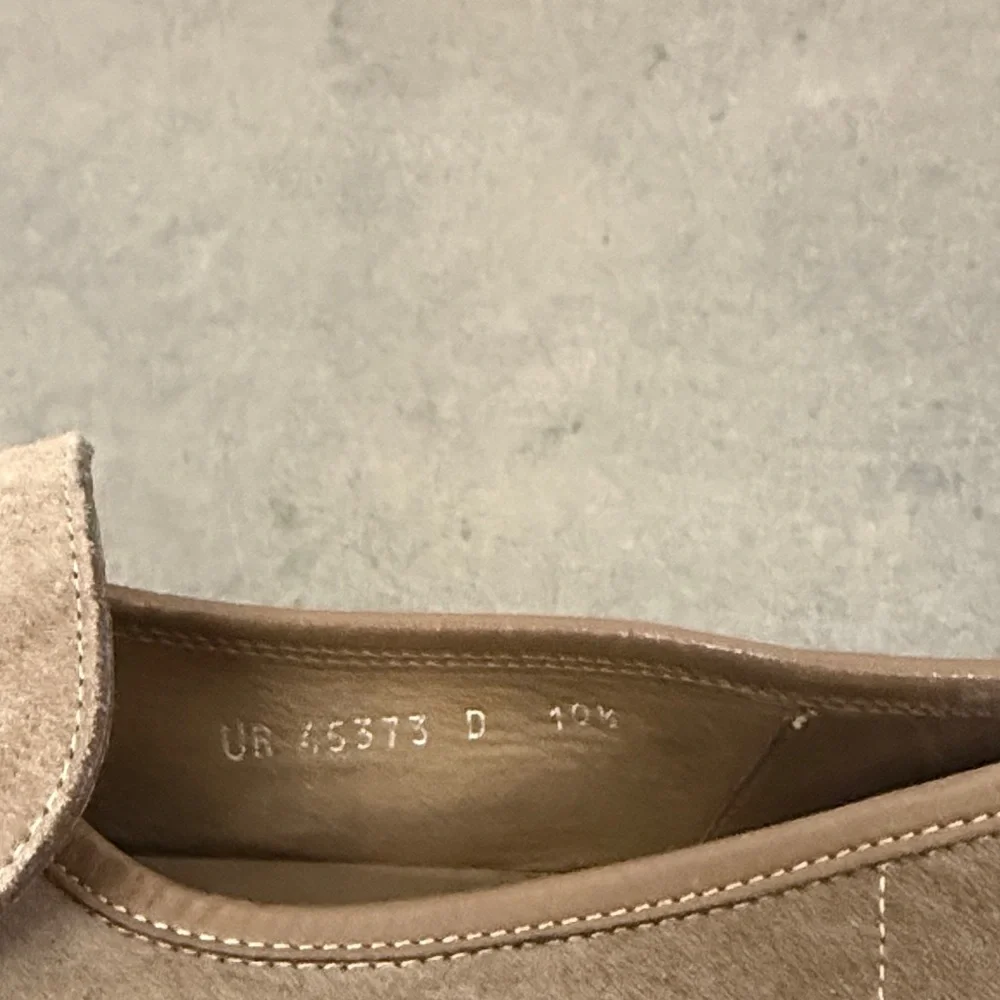 Salvatore Ferragamo Taupe Suede Loafers